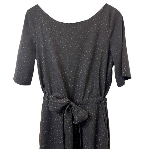 Anthropologie Corey Lynn Calter Cosmos Star Print Jumpsuit Black Gold Sz Medium - Picture 3 of 7